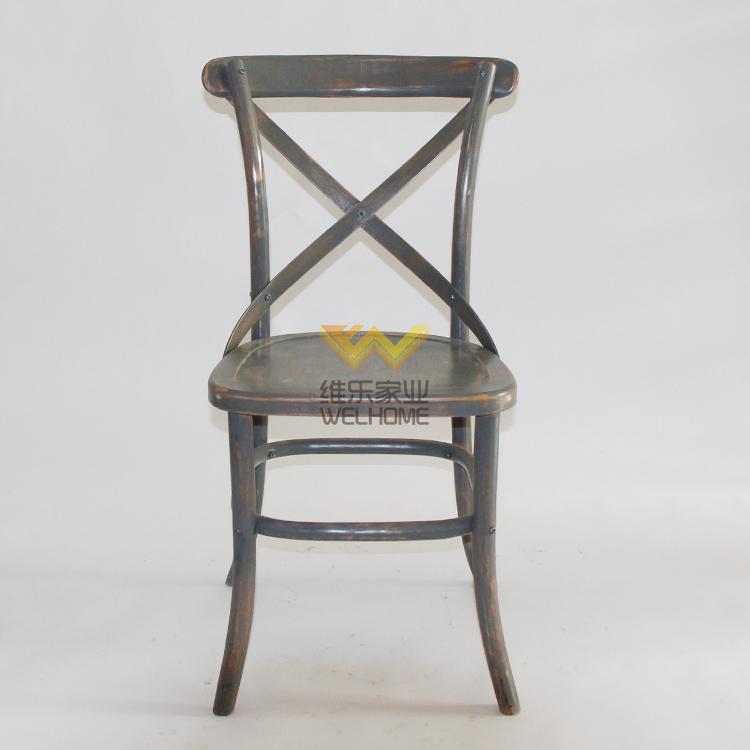 Top quality oak wood x back dining chair made in China